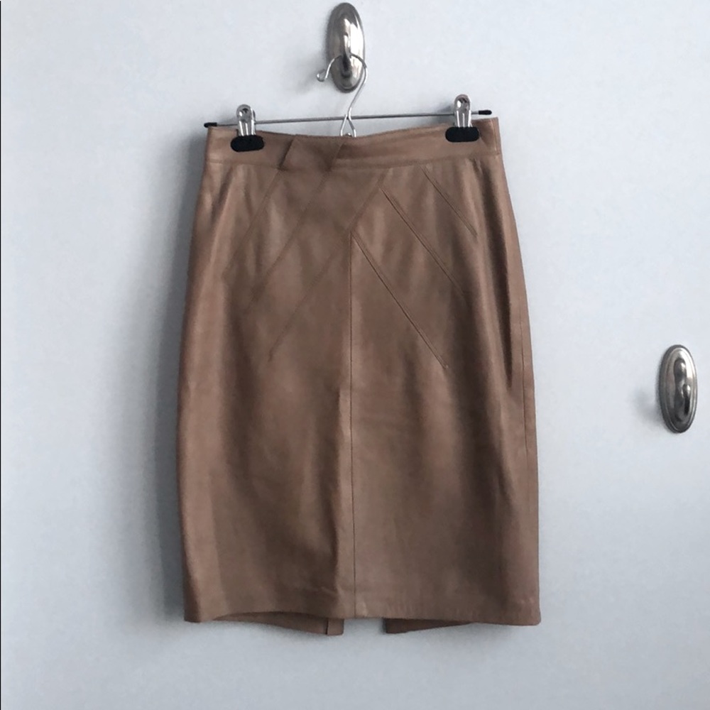 LM Studio Leather Pencil Skirt